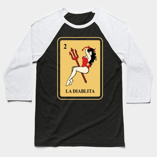 Mexican La Diablita lottery traditional Baseball T-Shirt by FunnyphskStore